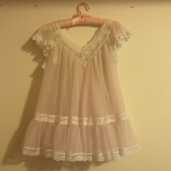 Vintage Blush Pink Tosca Small Babydoll lace - Picture 3 of 4